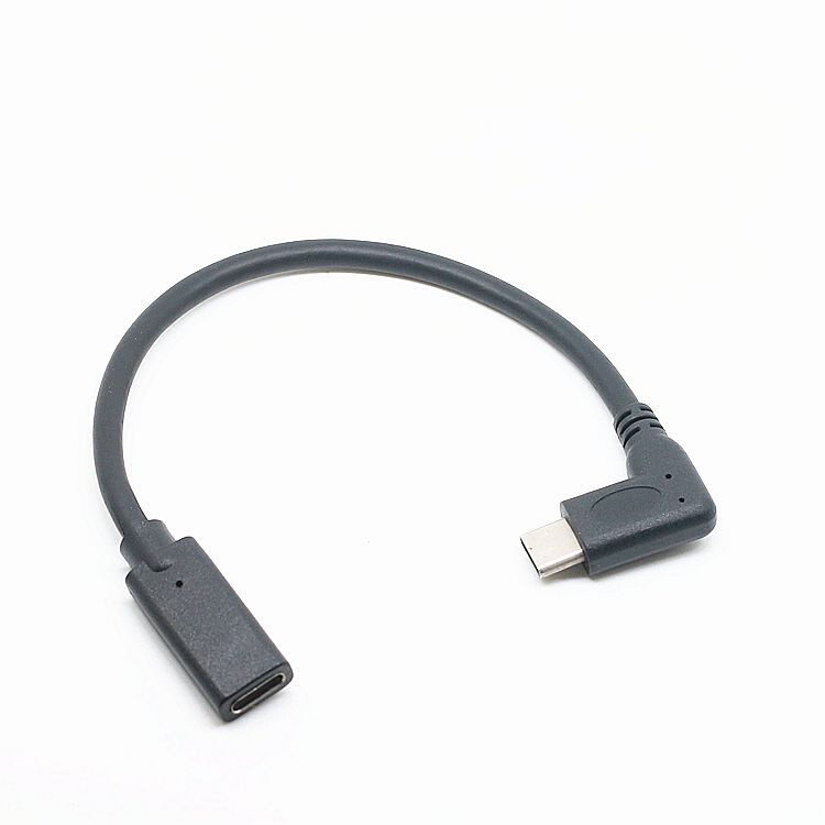 Elbow 90 Degree USB 3.1 Type C Data Extension Cable Audio Po
