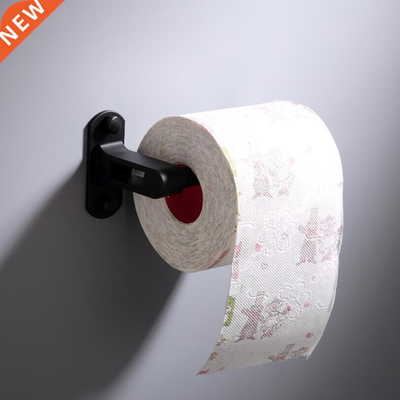 Black Wall Mount Toilet Paper Holder Aluminum Alloy Bathroom