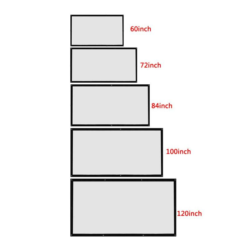 Projector Screen Canvas 3D Wall Mounted Projection LED Scree