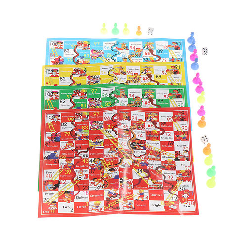 Hot Snake Ladder Plastic Flight Chess Set Portable Family