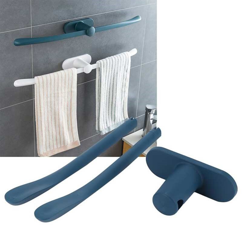 Plastic Bathroom Towel Single Level Self Adhesive Towel Hold
