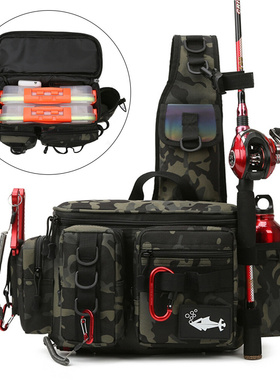Outdoor Camouflage Fishing Tackle Bag Lightweight Large