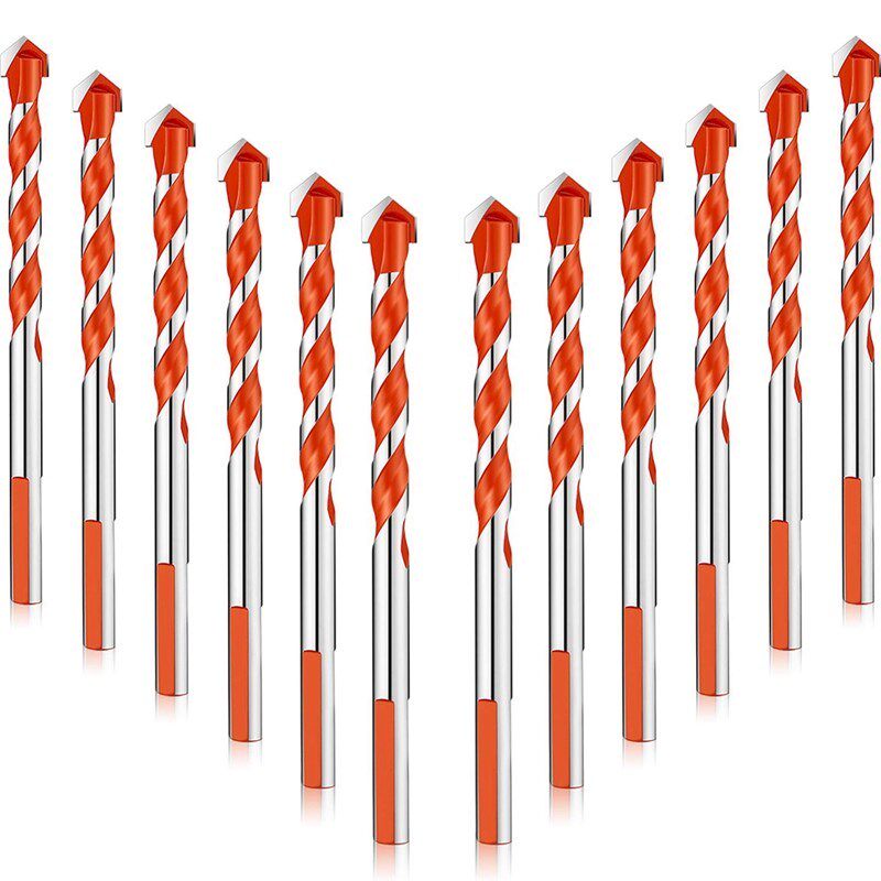 12 Pieces Hand Drill Bit Set Triangular Handle Multifunction