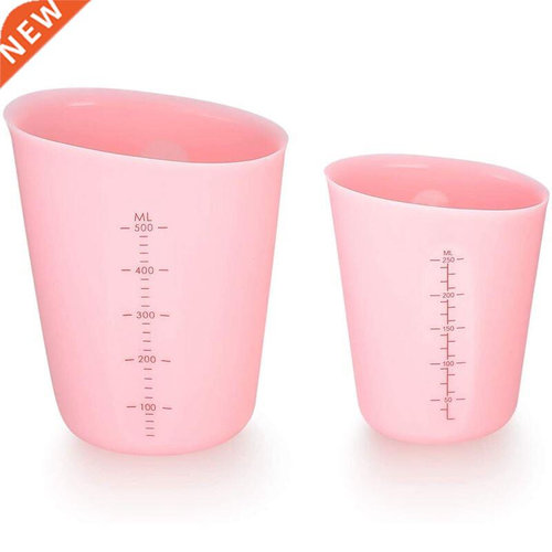 Silicone Measuring Cups Jugs, Mixing Cups with Scale Clear,