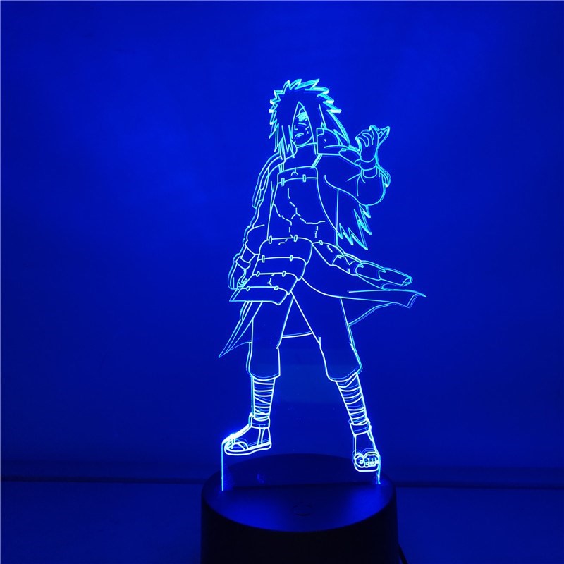 Anime Naruto Uchiha Madara Led Night Light Naruto Figure 3d