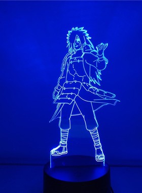 Anime Naruto Uchiha Madara Led Night Light Naruto Figure 3d