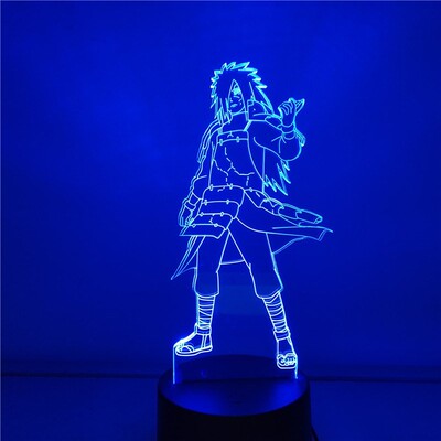 Anime Naruto Uchiha Madara Led Night Light Naruto Figure 3d