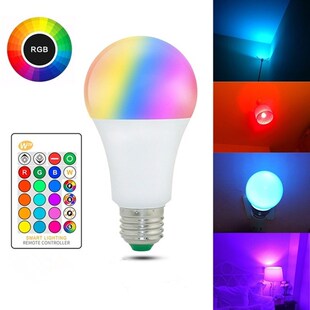 E27 Rgb Led Bulb Dimmable Led Light 220v 5W 10W 15W Colored