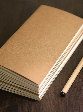 1Pcs Cowhide Paper Notebook Blank Notepad Book Vintage Soft