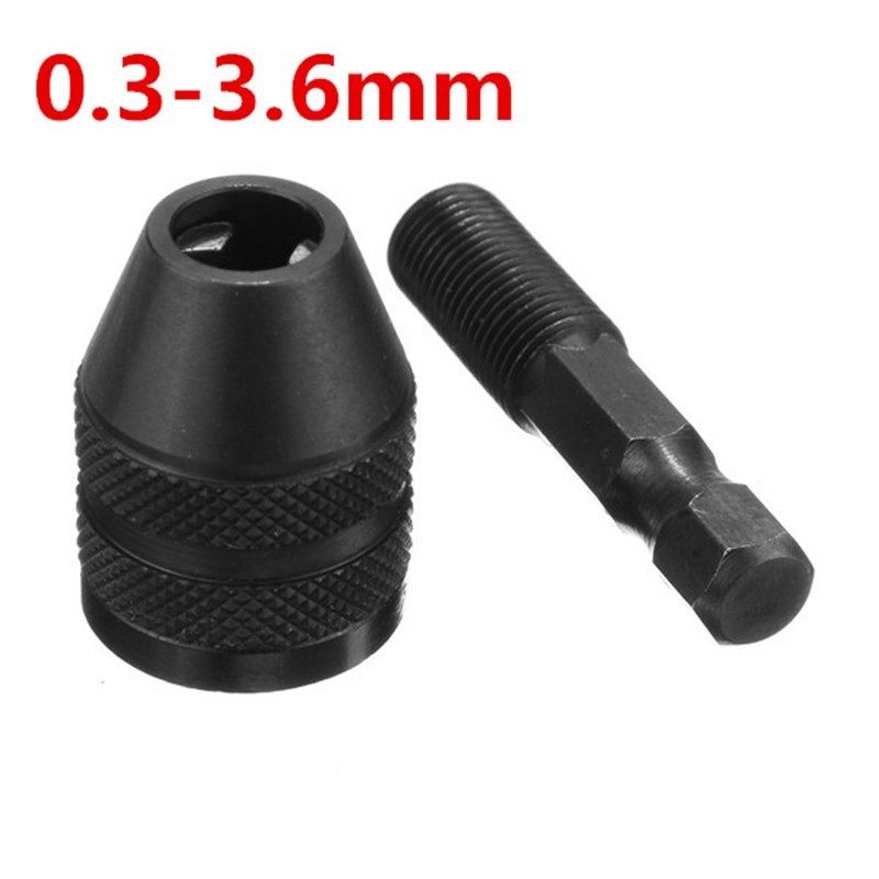 0.3-3.6/0.3-6.5/0.6-8mm Keyless Drill Chuck 1/4 Inch Hex Sha