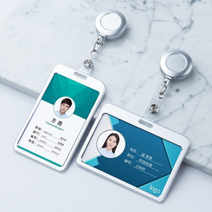 1pc Retractable Pull Badge Holders With Reel Clip Bus Credit