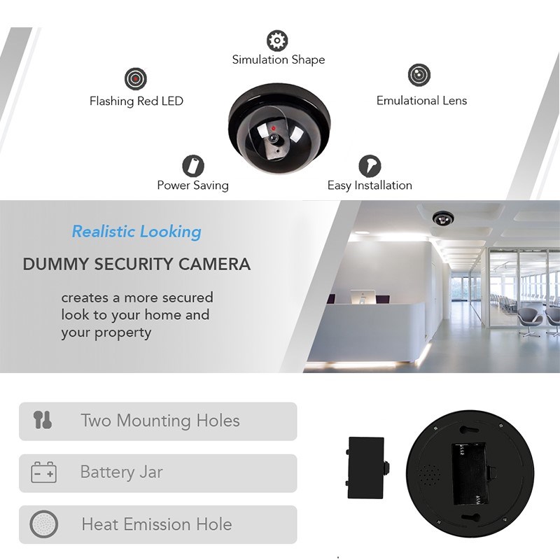 Fake Surveillance Cameras Dummy Security  Dome Simulatio