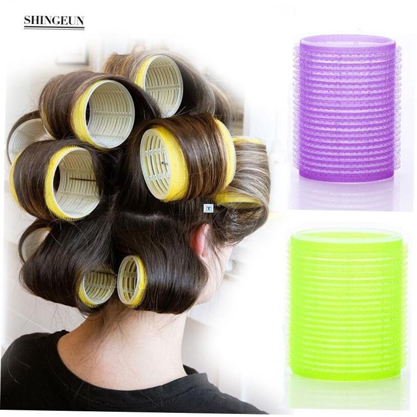 Nissi Jumbo Hair Rollers 6 Pcs Curlers Self Grip Holding