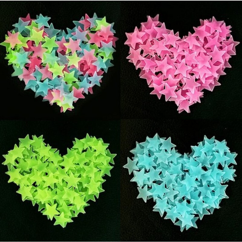 Luminous Stars Wall Stickers Fluorescent Stickers Kids Toys