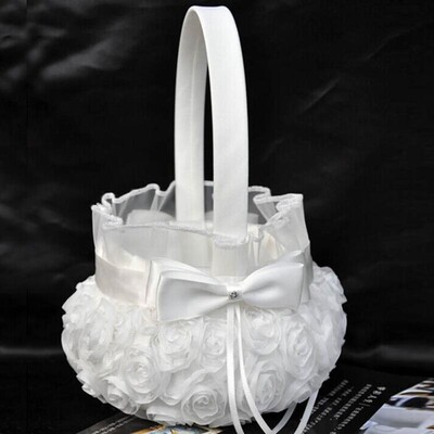 Flower Girl Basket for Wedding Ceremony Party Decoration Lov