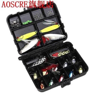 36pcs Metal Spoon Fishing Lure Kit Spinner Bait Tackle Fishi