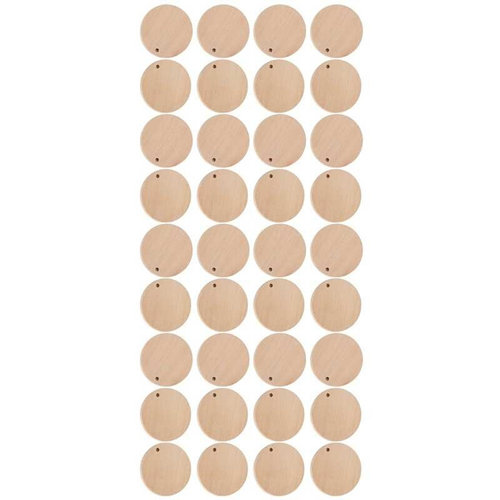 DIY Wooden Piece  Wood Chip Decoration Round DIY Crafts Perf
