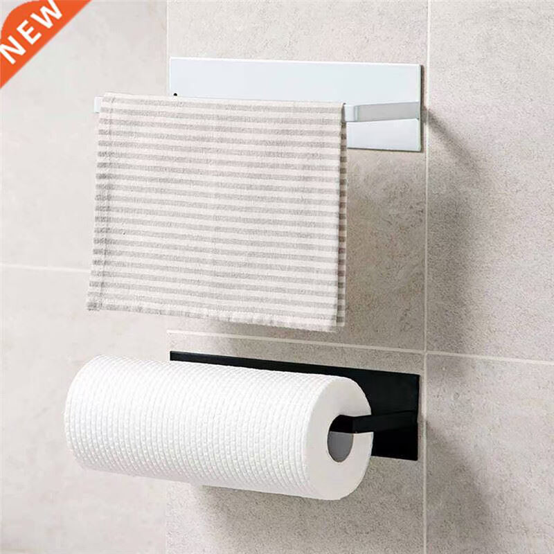 Kitchen Self-adhesive Roll Paper Rack Towel Holder Tissue Ha