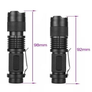 UV LED Flashlight Ultraviolet Torch zoomable Mini UV Black L