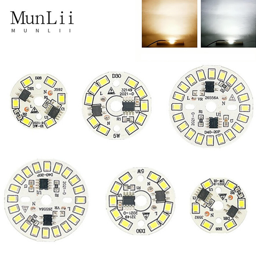 MunLii LED Chip for Lamp Bulb AC220V-240V 3W 5W 7W 9W 12W