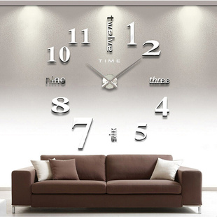 Creative Digital Wall Clock Sticker Watch Modern Design 3D