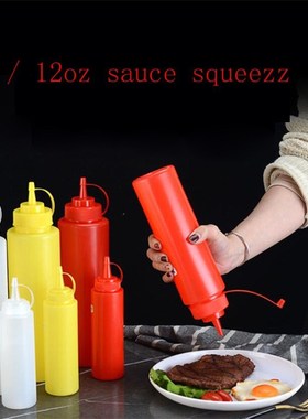 Squeeze Squirt Condiment Bottles with Twist On Cap Lids Ketc