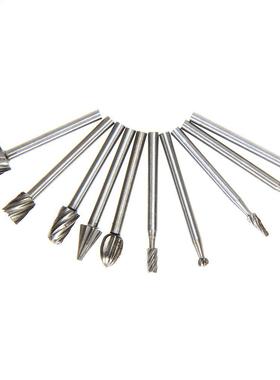 10pcs HSS Routing Router Grinding Bits Burr File Set Milling