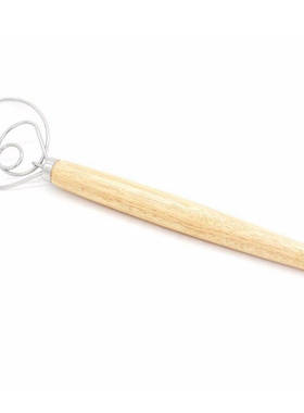 449C New Mixer Tool Bread Dough Whisk Mixer Egg Beater Wood