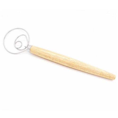449C New Mixer Tool Bread Dough Whisk Mixer Egg Beater Wood