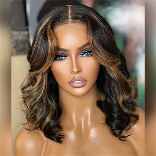 Wig Beautiful Highlight Wave Body New Hair Human Short