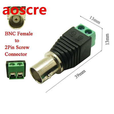 Freeshipping 10pcs Coax Cat5 Cat6 BNC female CCTV Connecto