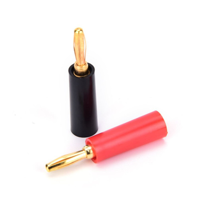 4pcs 4mm Gold plated speaker banana connector horn Speakers