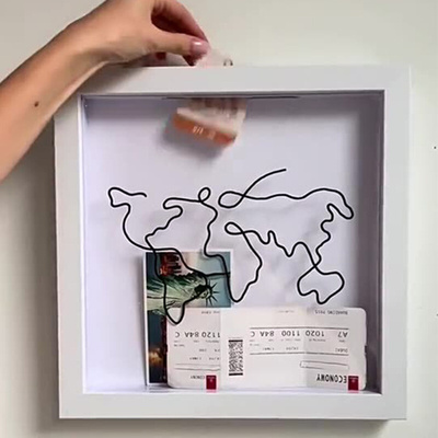 1PC Adventure Archive Boxes Souvenirs Photo Frames Map Box