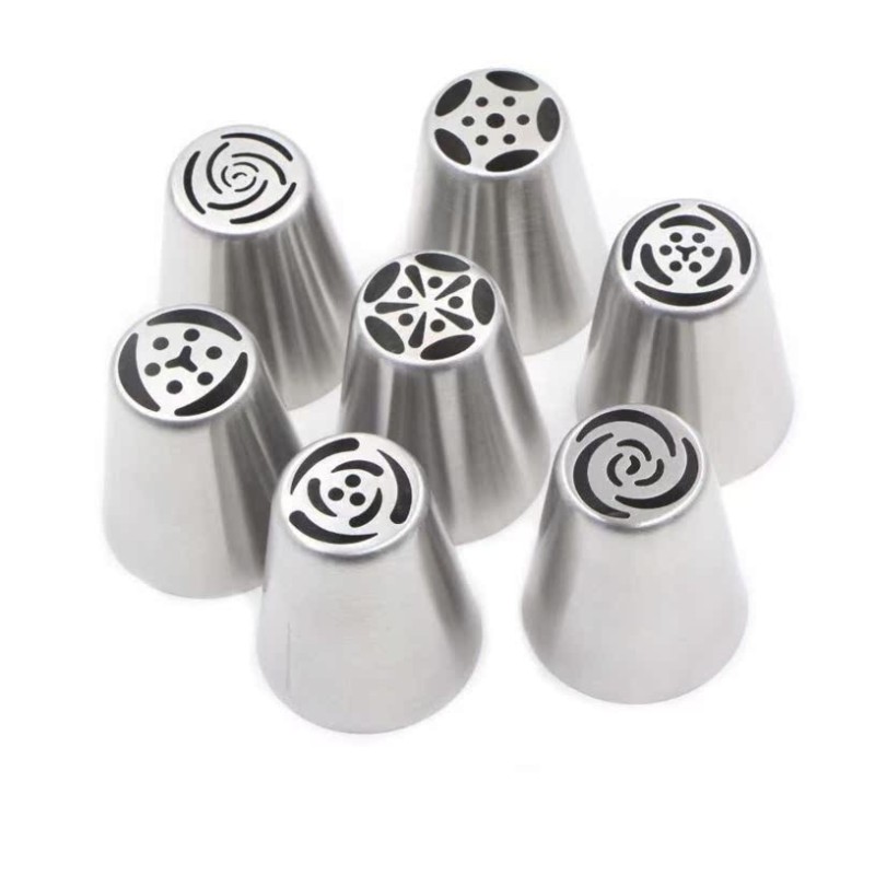 7pcs/lot Stainless Steel Russian Tulip Icing Piping Nozzle C