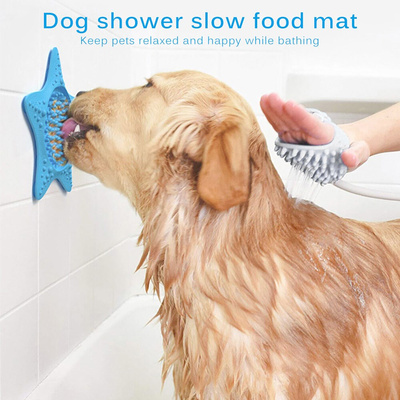 Pet Licking Mat Dog Dispensing Mat Dog Lick Pad Peanut Butte