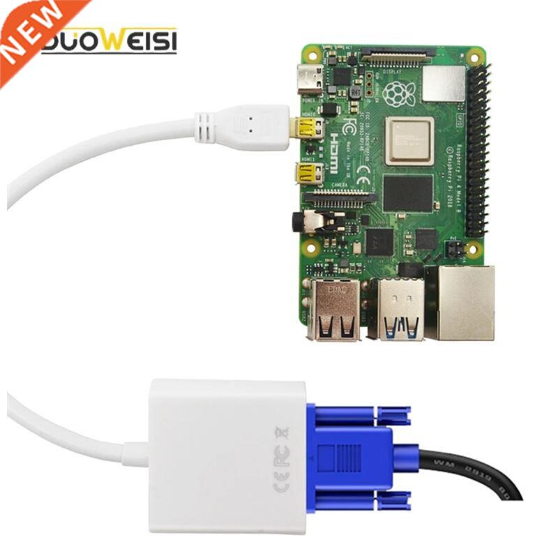 Raspberry pi 4 Micro HDMI to VGA adapter With USB data cabl
