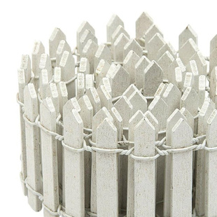 Fence Plant Potted Decor Wood Landscape Accessories Pieces