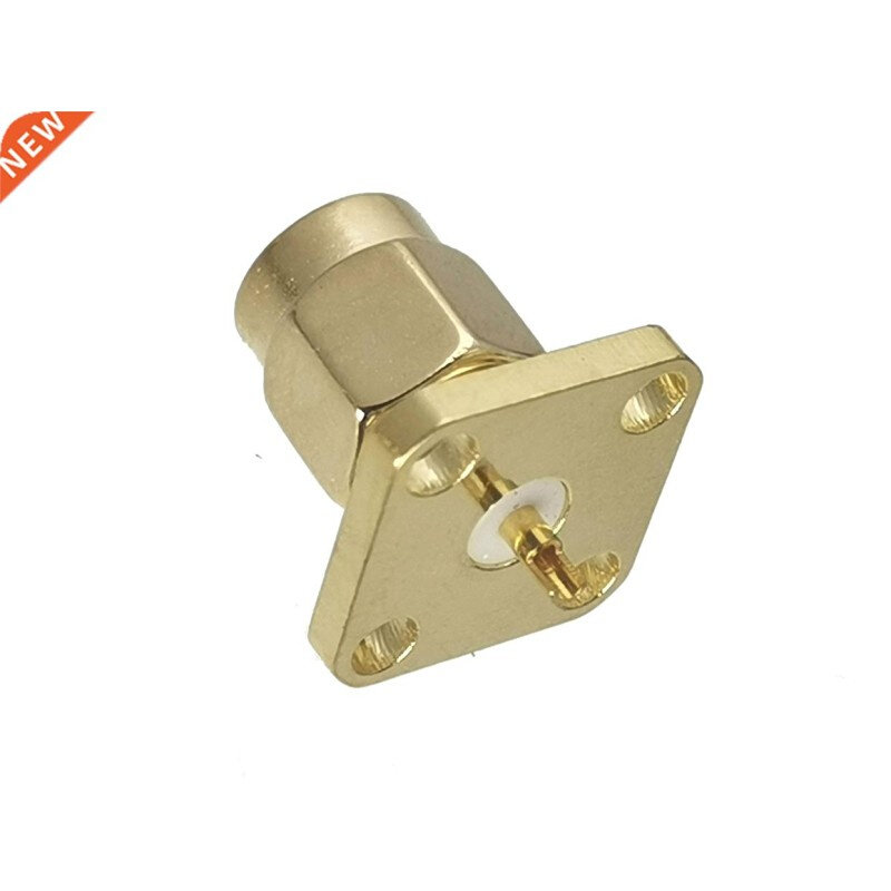 10Pcs Connector SMA Male Plug 4-Holes Flange Solder Deck Mou