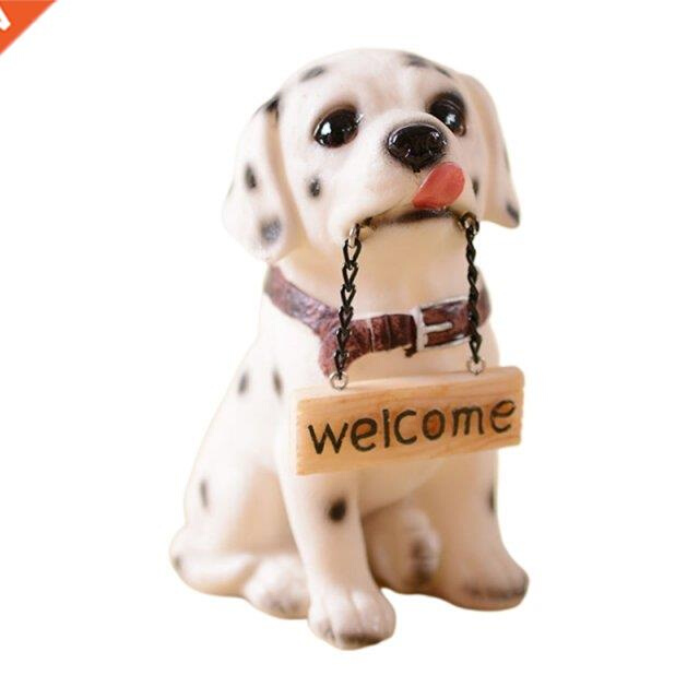 Simulation Dog Statues Sign Resin Ornament Puppy Figurine An