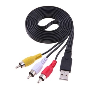 1.5M 5ft USB 2.0 to 3 RCA Cable Male To Male AV Audio Adapte