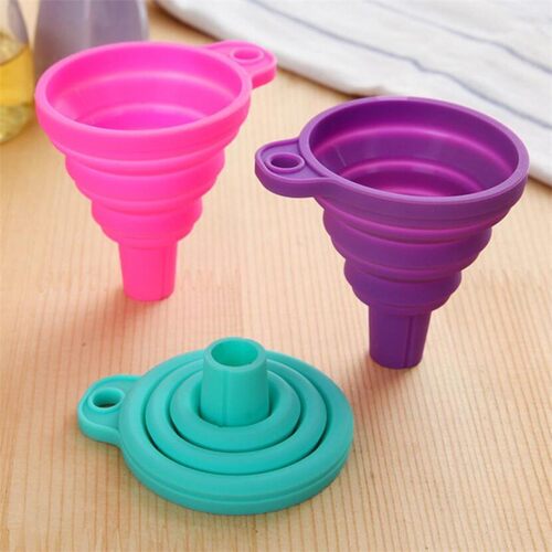 Silicone Folding Telescopic Long Neck Funnel Creative Househ