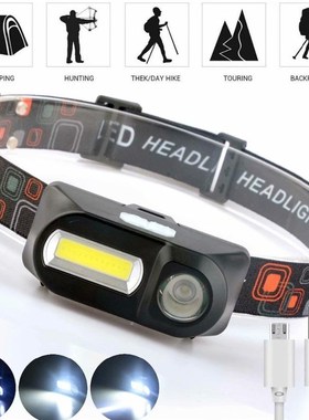 Portable camping LED flashlight head-mounted flashlight