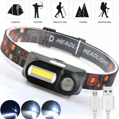 Portable camping LED flashlight head-mounted flashlight