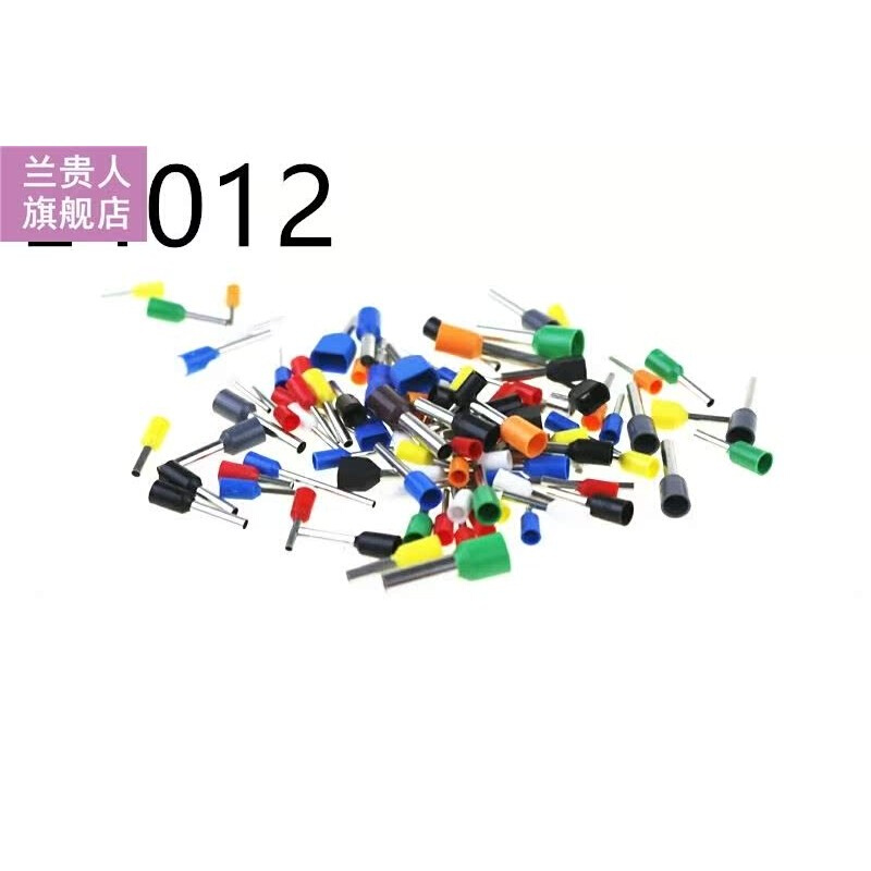 100PCS 12 AWG Long Tube Insulated End Terminal Wire Copper C