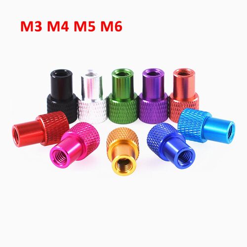 2PCS M3 M4 M5 M6 Blind Hole Nuts Knurled Thumb Screws Step H
