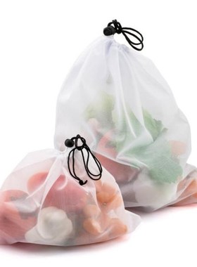 Reusable Vegetable Fruit Mesh Produce Bags Washable Black St