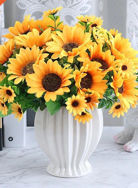 1 beautiful sunflower bouquet silk flower high quality artif