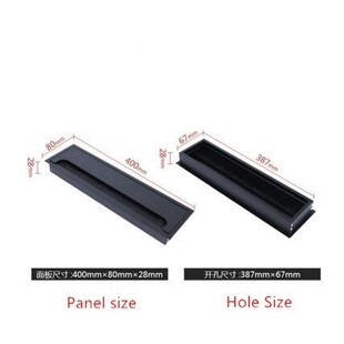 Rectangular Aluminum alloy Desk Wire Hole Cover Computer Tab