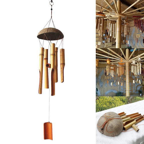 Handmade Bamboo Tube Wind Chimes Outdoor Indoor Home