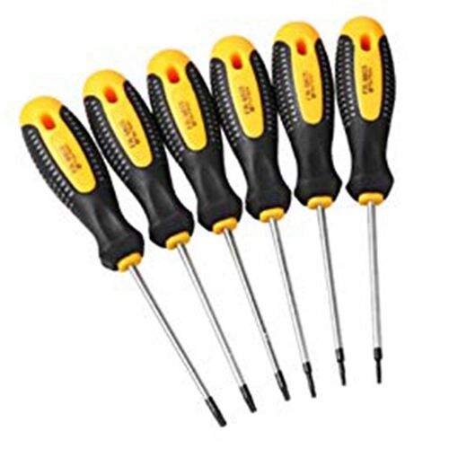 1Set Cr-V Torx Screwdriver Set with Hole Magnetic T5-T10 Scr